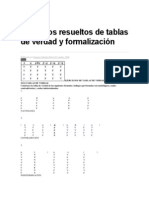 Ejercicios Resueltos de Tablas de Verdad y Formalización