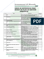 Términos de Referencia para Evaluación de Impacto Ambiental