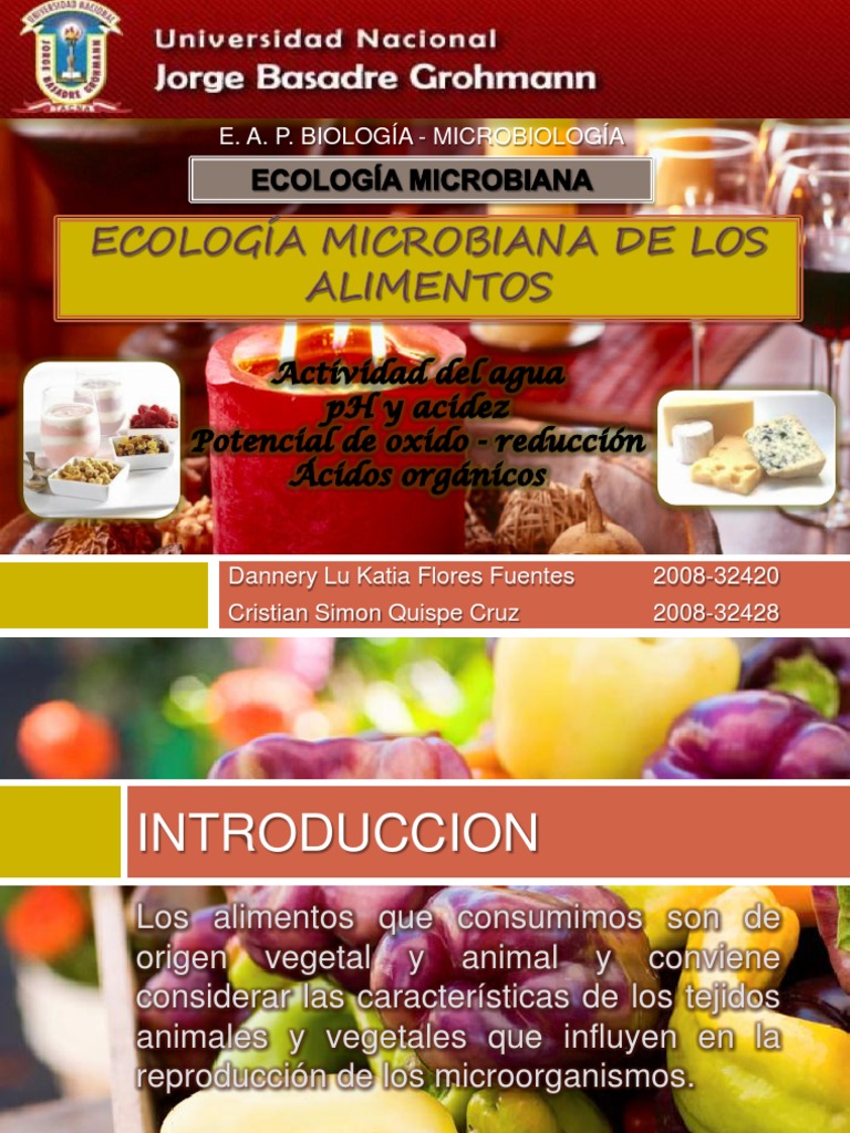 Ecologia Microbiana de Los Alimentos Parte II | PDF | Redox | Las bacterias