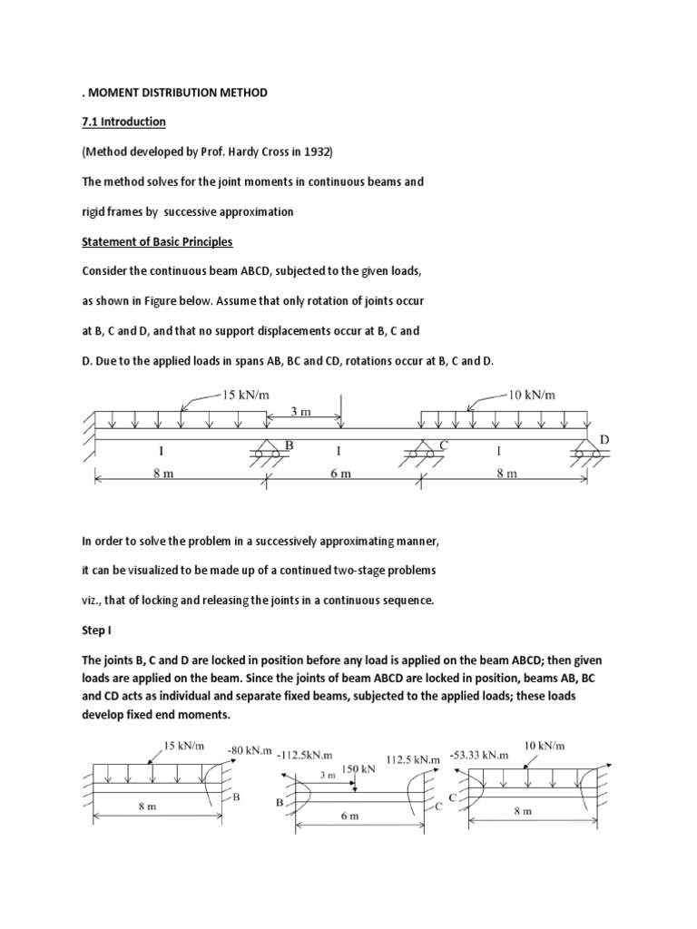 Moment Distribution Method PDF Structural Engineering Applied And