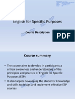 ESP Course Description