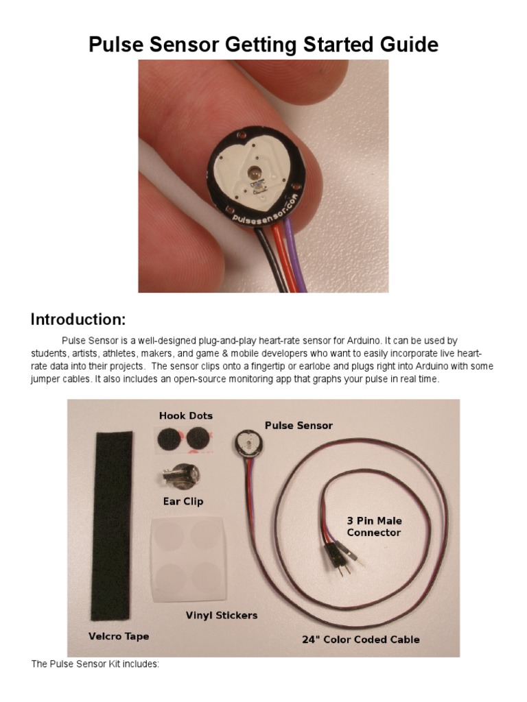 PulseSensorAmpedGettingStartedGuide PDF | PDF | Computers