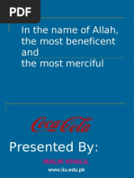 Download Project on Coca Cola Pakistan by MBAKID SN18320689 doc pdf