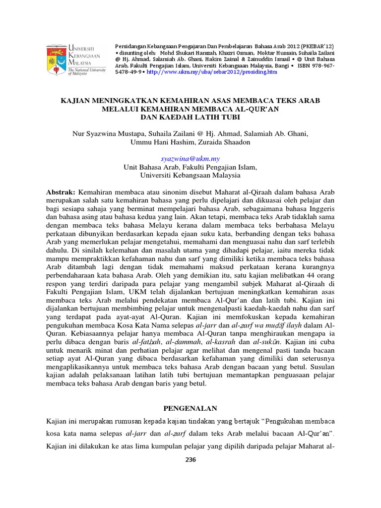 Kajian Meningkatkan Kemahiran Bahasa Arab Pdf