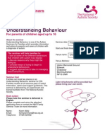 FLYER - Understanding Behaviour family seminar for parents of children aged up to 16