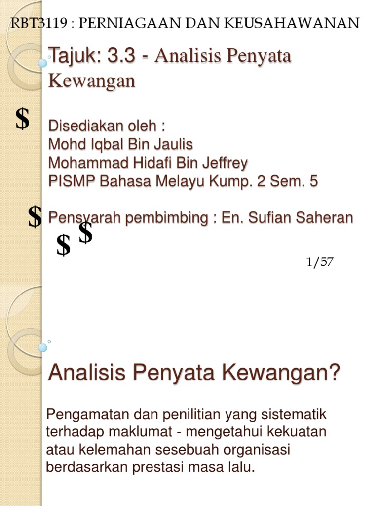 3 3 Analisis Penyata Kewangan Pdf