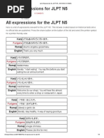 List of Expressions For JLPT N5 - NIHONGO ICHIBAN PDF