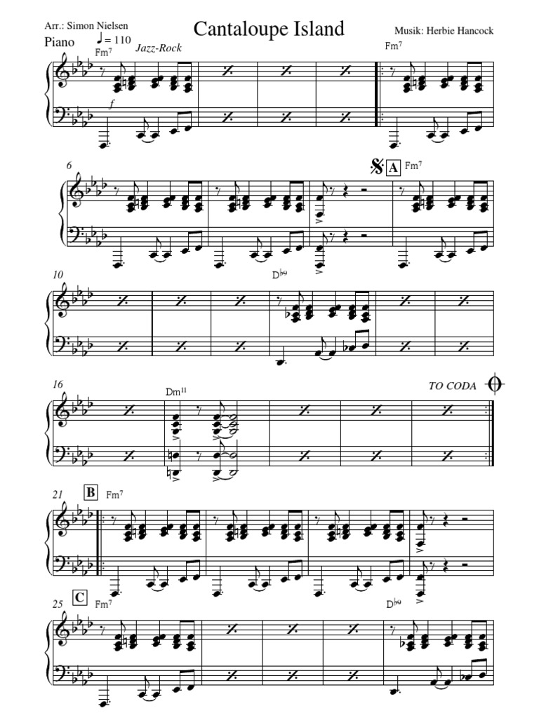 Cantaloupe Island Piano