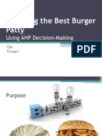 Choosing The Best Patty Using AHP