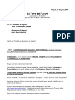 Istanza Denuncia Al Prefetto e Questore Di Napoli, Giugno 2009