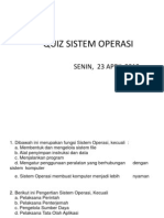 Quiz Sistem Operasi
