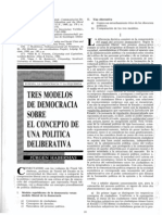 HABERMAS, Jürgen, Tres Modelos de Democracia Sobre El Concepto de Una Política Deliberativa