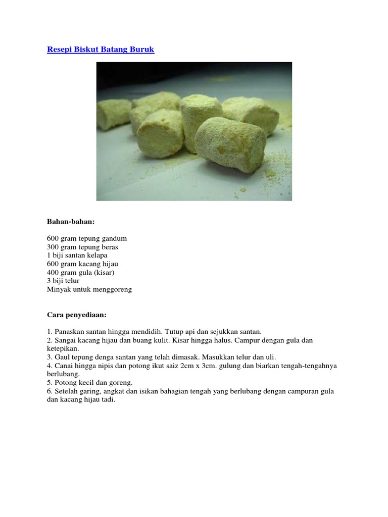 Resepi Biskut Batang Buruk Pdf