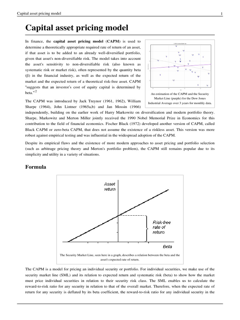 Understanding the Capital Asset Pricing Model | PDF | Capital Asset ...