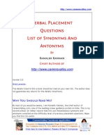 Synonyms Antonyms PDF