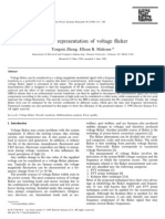 Wavelet representation of voltage ﬂicker