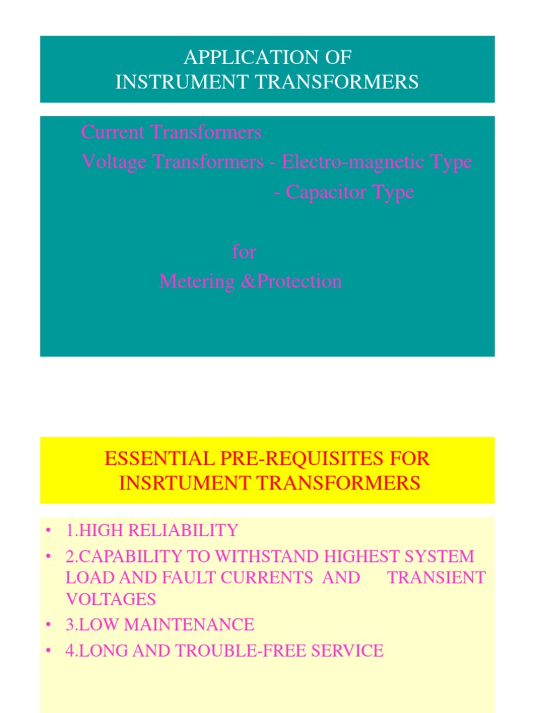 Instrument Transformers for Metering & Protection | PDF | Transformer ...