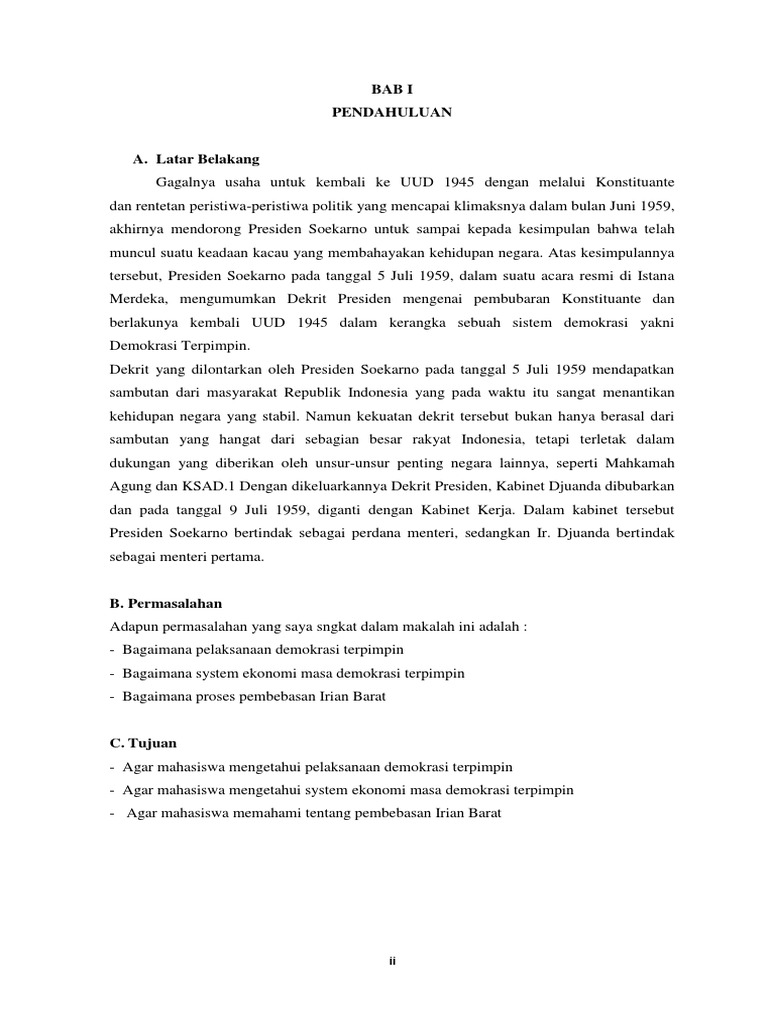 Makalah Demokrasi Liberal Lengkap Contoh Makalah