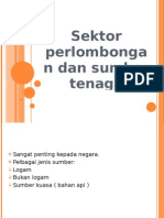 Sektor Perlombongan Dan Sumber Tenaga