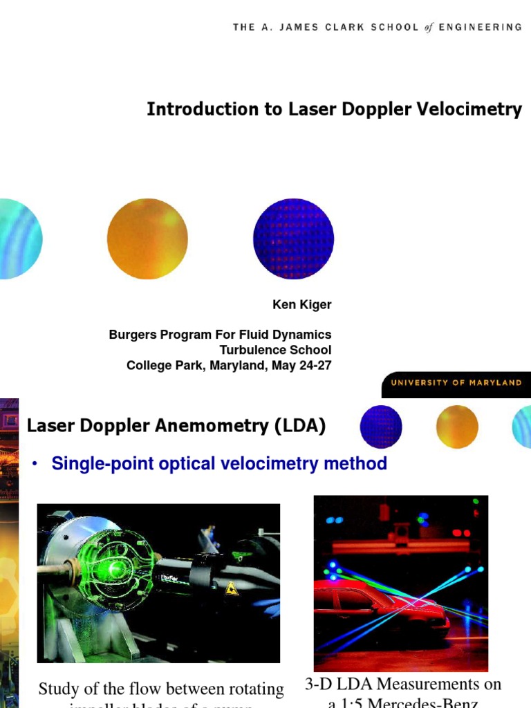 Introduction to Laser Doppler Velocimetry Doppler Effect Coherence