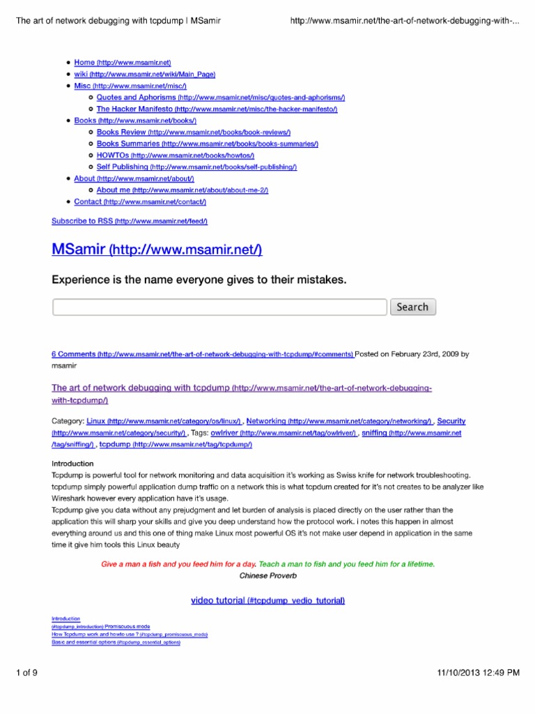 The Art of Network Debugging With Tcpdump MSamir PDF | PDF | Network ...