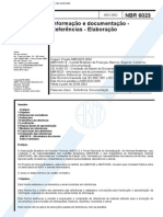 NBR 6023 - Informação e documentação - Referências - Elaboração