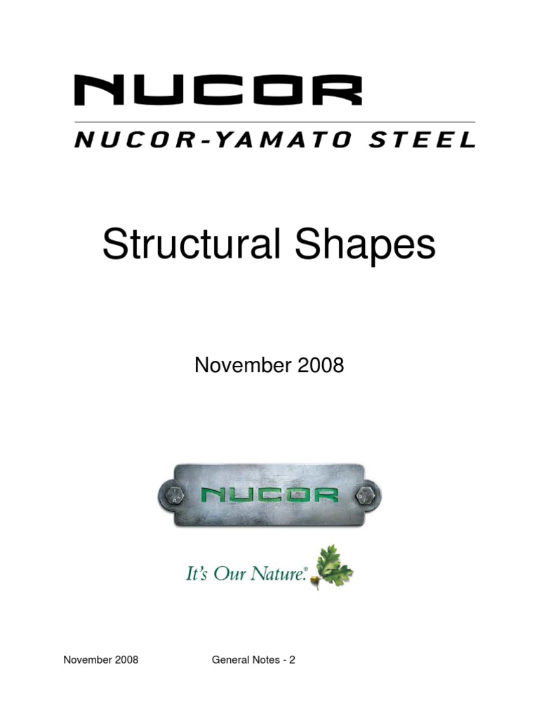 Nucor-Yamato Steel Structural Shapes Guide | PDF | Weight