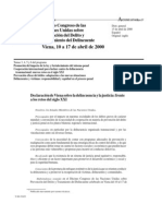 Declaración de Viena Sobre La Delincuencia y La Justicia Frente