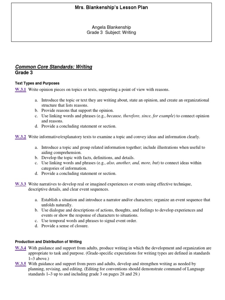 Narrative Writing Lesson Plan | PDF