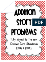 Addition Story Problems Aligned To Common Core Freebie