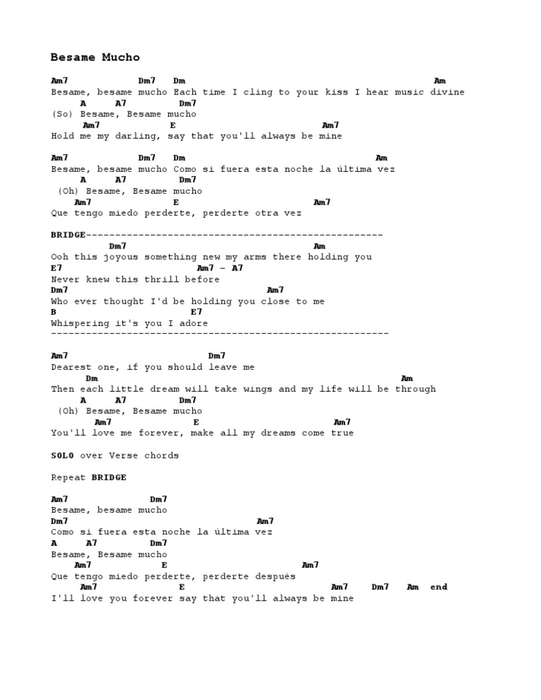 Besame Mucho PDF