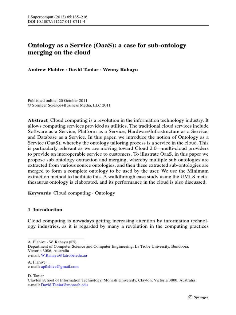 The journal of supercomputing volume 65 issue 1 2013 doi 10 1007