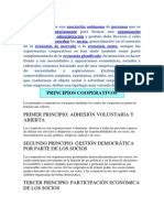 Principios Cooperativos: Primer Principio: Adhesión Voluntaria Y Abierta