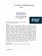 12 - MACHADO, Liliana Dias. O Papel Da Tutoria Em Ambientes de EAD