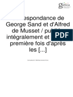 George Sand - Alfred de Musset - Correspondance PDF