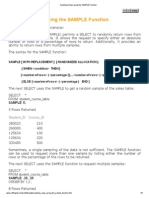 Sampling Rows Using The SAMPLE Function PDF