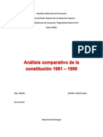 Comparacion de La Constitucion de 1961 - 1999
