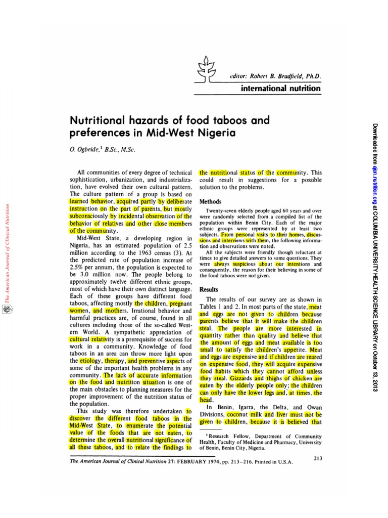 Ogbeide_Food+taboos+in+Nigeria.pdf Malnutrition Nutrition