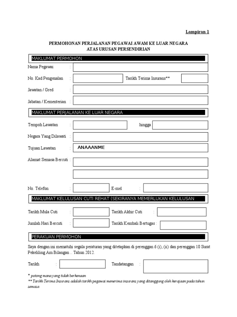Borang Keluar Negara Terkini Pdf