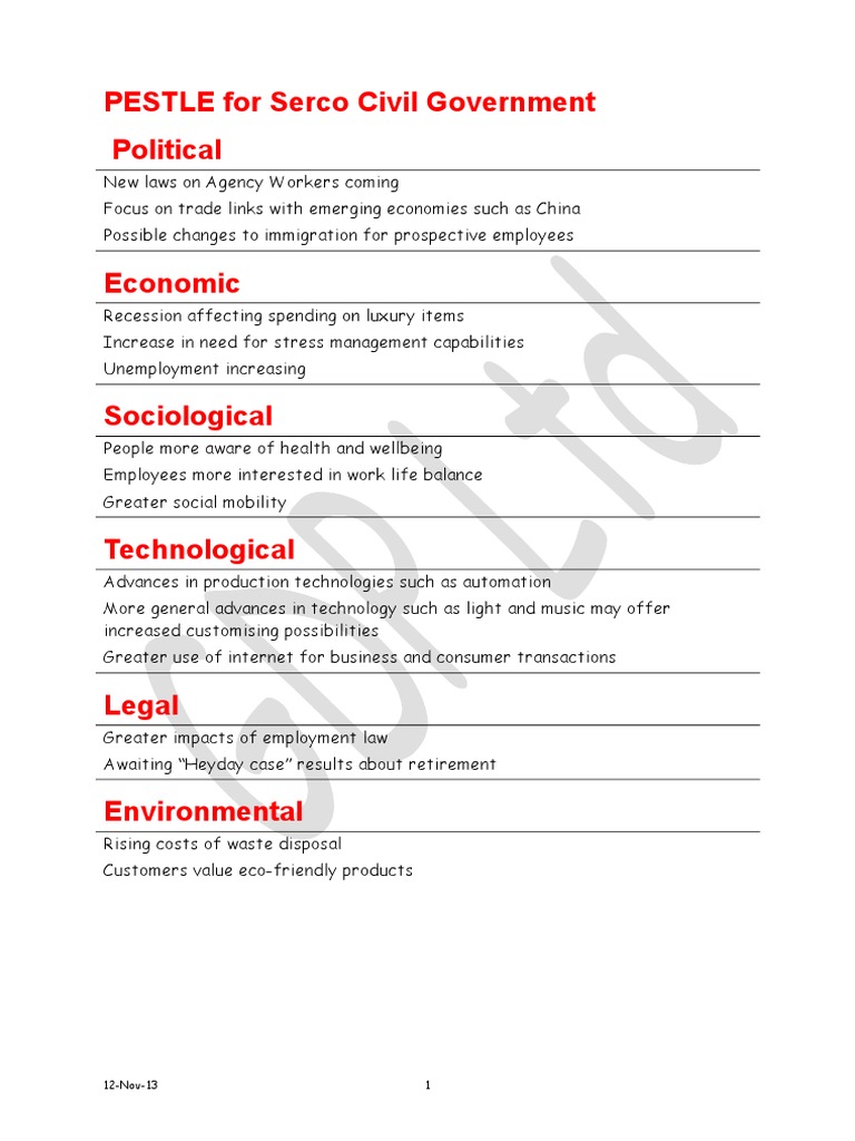Pestle analysis on the wood group business essay image
