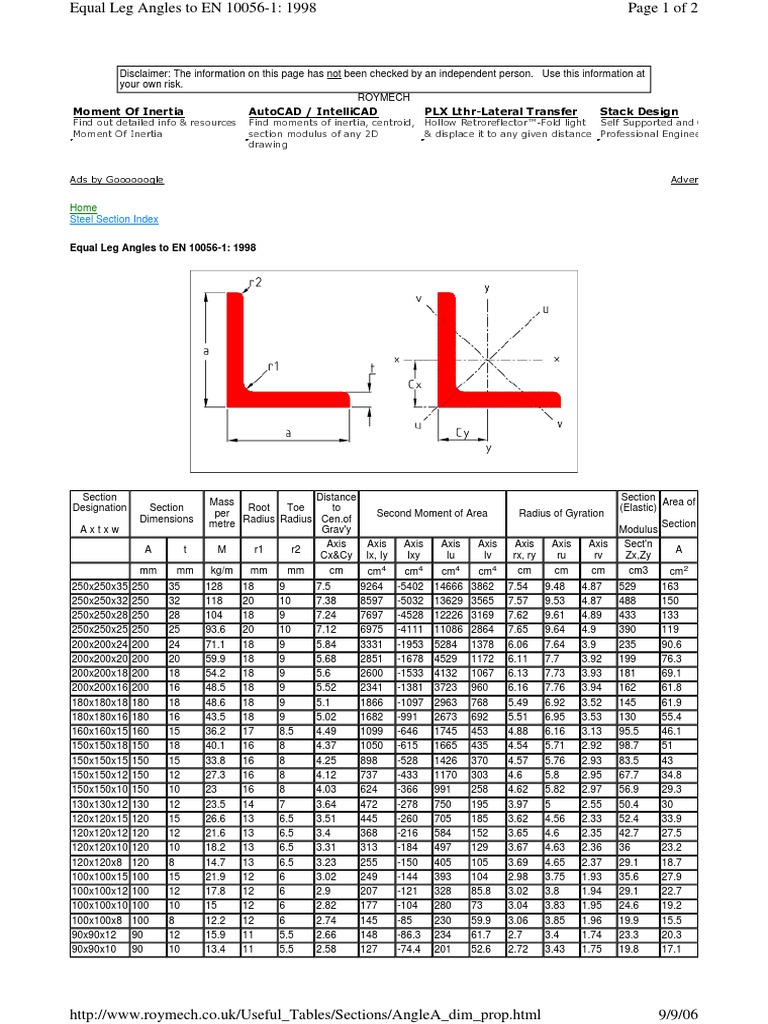 equal-angle-section-table-space-geometric-measurement