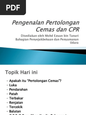 Pengenalan Pertolongan Cemas Pdf