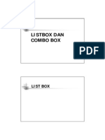 Pertemuan 3 List Box Dan Combo Box PDF
