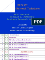 Bus 332 Scientific Research Techniques ch9 10 11 12 13