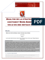 Analyse de La Strategie Du Continent Nord Americain Vis A Vis Des Metaux Rares PDF