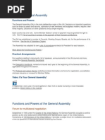 General Assembly and Its Programs and Funds