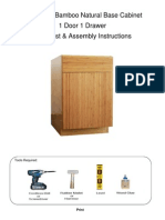 Bamboo Natural Base Cabinet Assembly Instructions