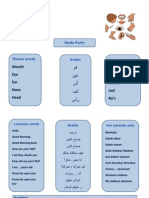 Arabic Vocab Body Parts 1