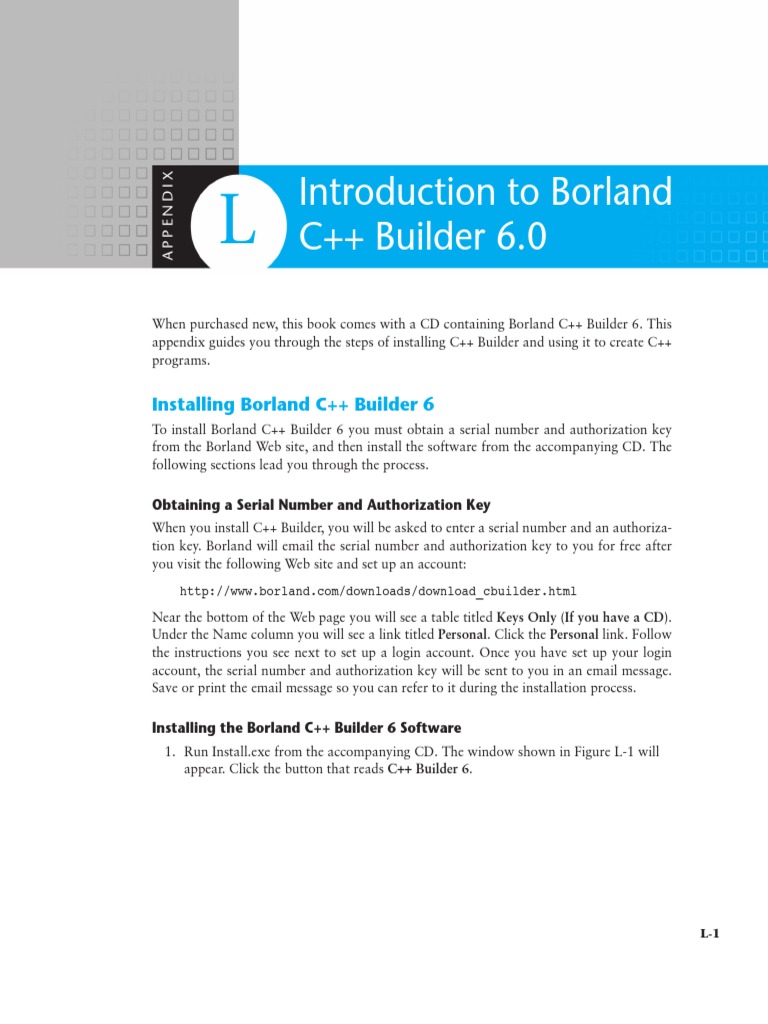 Installing Borland C++ Builder 6.0 Guide | PDF | Computer File