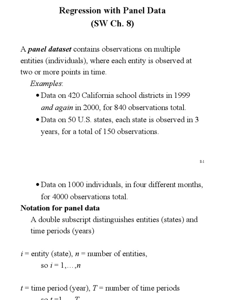 Panel Data Regression Guide | PDF | Regression Analysis | Errors And ...
